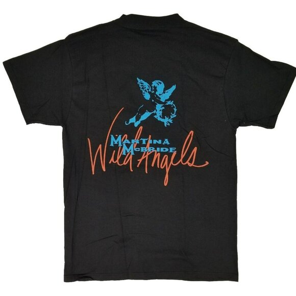 Vintage MARTINA MCBRIDE "Wild Angels" Concert Tour 1996 Double Sided T-Shirt L - Picture 7 of 8